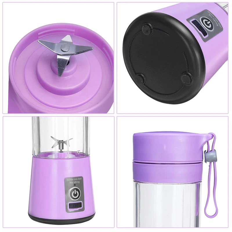 Six Blade Portable USB Electric Juicer Bottle Blender